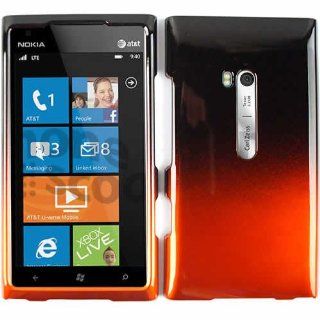 Nokia Lumia 920 Black Orange 2 Tone Case Accessory Snap on Protector Cell Phones & Accessories
