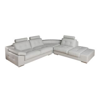 Eurosace Luxury Zenit Sectional Sofa with Chaise Lounge   Top Grain Italian L