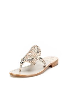 Georgica Python Embossed Thong Sandal by Jack Rogers