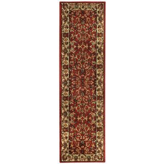 Pasha Collection Traditional Floral Garden Red 111 X 611 Runner Rug