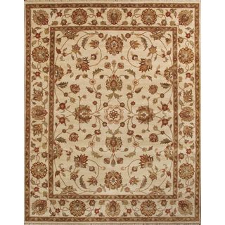 Hand knotted Ziegler Beige Vegetable Dyes Wool Rug (10 X 14)
