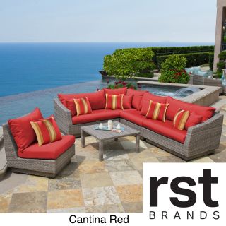 Rst Brands Cannes 6 piece Corner Sectional Set Red Size 6 Piece Sets