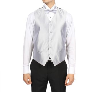 Ferrecci Ferrecci Mens Silver 4 piece Vest Set Other Size XS