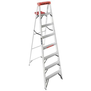 BLACK & DECKER 8 ft Aluminum 225 lb Type II Step Ladder
