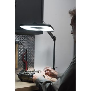 Klutch 7 1/2in. Magnifying Light — 28 Watt  Free Standing Work Lights