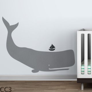 LittleLion Studio Baby Zoo Whale Wall Decal DCAL VL LA 080 W CC Color Metall
