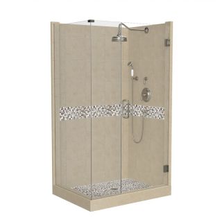 American Bath Factory Java 86 in H x 42 in W x 42 in L Medium with Accent Square Corner Shower Kit