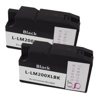 Sophia Global Remanufactured Ink Cartridge Replacement For Lexmark 200xl (2 Black)