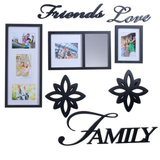Melannco Melannco 8 piece Friends Love Family Decorator Set Black Size Other