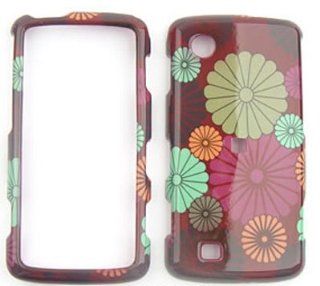 LG Chocolate Touch vx8575 Big Daisy Flowers on Brown Hard Case/Cover/Faceplate/Snap On/Housing/Protector Cell Phones & Accessories