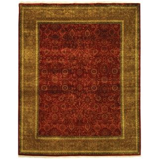 Safavieh Hand knotted Ganges River Rust/ Green Wool Rug (8 X 10)