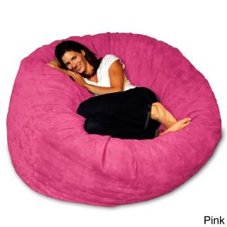 Theater Sacks Llc 5 foot Soft Micro Suede Beanbag Theater Sack Chair Pink Size Large