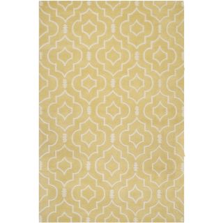 Safavieh Handmade Moroccan Chatham Collection Light Gold/ Ivory Wool Rug (5 X 8)