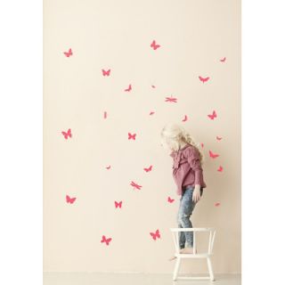 ferm LIVING Mini Butterflies Wall Decal 2081 01 / 2081 46 Color Neon