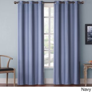 Olsen Stripe Blackout Grommet 84 Inch Curtain Panel