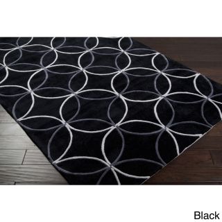 Surya Carpet, Inc. Hand tufted Geometric Contemporary Area Rug (8 X 11) Black Size 8 x 11