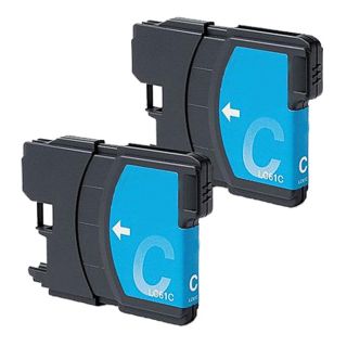 Brother Lc61 Remanufactured Compatible Cyan Ink Cartridge (pack Of 2)
