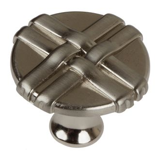 Gliderite 1.3125 inch Satin Nickel Gift Weave Cabinet Knobs (pack Of 10)