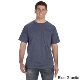 Authentic Pigment Mens Ringspun Pocket T shirt Blue Size XXL