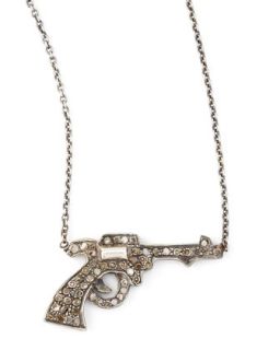 Pave Diamond Gun Pendant Necklace   Zoe Chicco