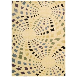 Parallels Ivory Area Rug (19 X 29)