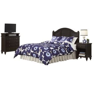 Home Styles Bermuda King Headboard, Night Stand, And Media Chest Espresso Size King