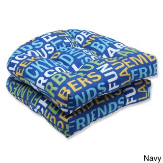 Pillow Perfect Grillin Wicker Seat Outdoor Cushions (set Of 2)