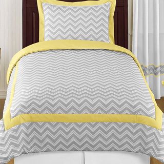 Sweet Jojo Designs Sweet Jojo Designs Chevron Zigzag 4 piece Twin Comforter Set Grey Size Twin