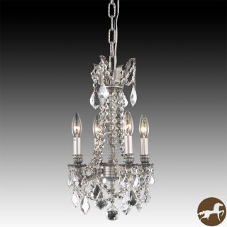 Christopher Knight Home Zurich 4 light Royal Cut Crystal And Pewter Chandelier