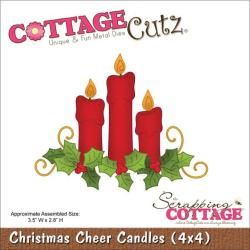 Cottagecutz Die 4 X4   Christmas Cheer Candles
