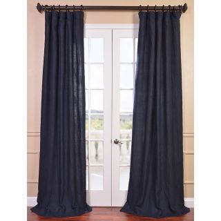 Denim Blue French Linen Curtain Panel