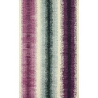 Nuloom Flatweave Modern Ombre Stripes Berry Wool Rug (5 X 8)