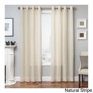 Softline Home Fashions Herald Linen Semi sheer Grommet Top Curtain Panel Neutral Size 54 x 84