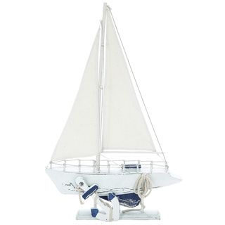 Marine style Wooden Anchored Sailboat