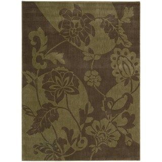 Somerset Floral Brown/ Green Area Rug (2 X 29)