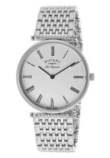 Rotary GB90000 21  Watches,Mens Los Originales Silver Dial Stainless Steel, Casual Rotary Quartz Watches
