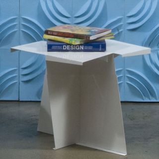 Mio Culture Origami End Table OGM   0X Finish White