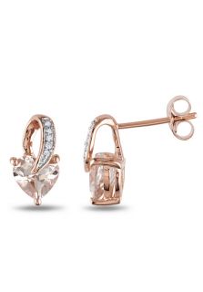 Amour U7500587215  Jewelry,1.3 TCW 14kt. Rose Gold Plated Sterling Silver Morganite Earring, Fine Jewelry Amour Earrings Jewelry