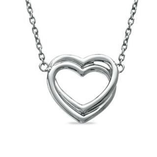 Entwined Heart Necklace in Sterling Silver   Zales
