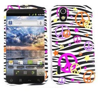 ACCESSORY MATTE COVER HARD CASE FOR LG MARQUEE / IGNITE LS 855 PEACE HIPPIE ZEBRA BLACK Cell Phones & Accessories