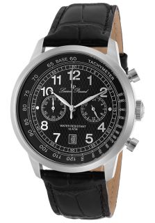 Lucien Piccard 10526 01  Watches,Ferden Silver Tone Steel Case Chronograph Black Textured Dial, Casual Lucien Piccard Quartz Watches