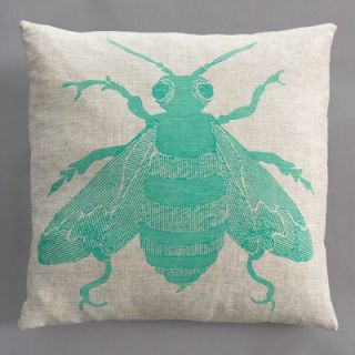 Dermond Peterson Bee Pillow BEETQ35000 Color Turquoise / Natural