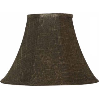 Portfolio 12 1/2 in x 17 in Brown and Gold Metallic Bell Lamp Shade