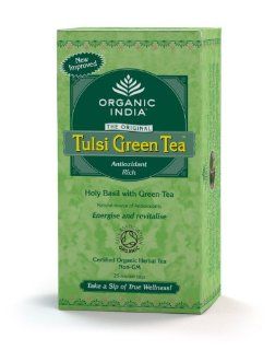 Tulsi Green Tea 25 bags 25 Bags  Green Tea Herbal Supplements  Grocery & Gourmet Food