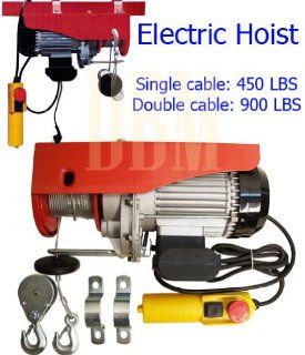 440 LB / 880 LB Electric Wire Rope Cable Hoist Lift Pulley 980 W    