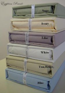 Solid Sage Percale King Size 300 Thread Count Sheet Set 100 % Egyptian Cotton (Deep Pocket) By Sheetsnthings   Pillowcase And Sheet Sets