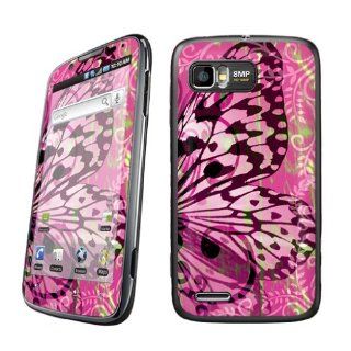 Motorola Atrix 2 AT&T MB865 Vinyl Protection Decal Skin Pink Butterfly Swirl Cell Phones & Accessories