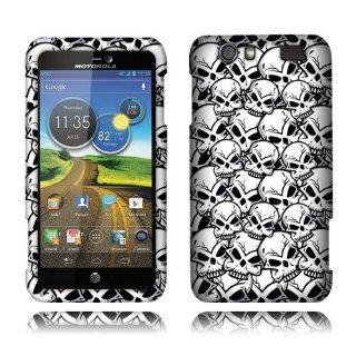 Motorola Atrix HD MB886 Skull pattern Rubberized Cover Cell Phones & Accessories