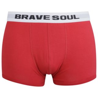 Brave Soul Mens 3 Pack Boxers   Black/Grey/Red      Mens Underwear