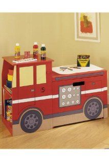 Shop Fire Truck Activity Desk 30"hx41"wx18"d Red at the  Furniture Store